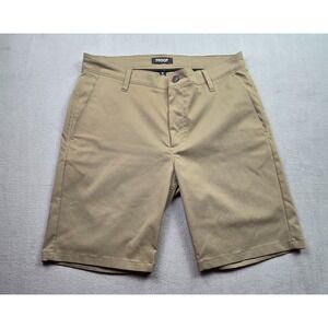 Proof Shorts Mens 34 Olive Mid Rise Stretch Flat Front Performance outdoor